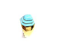 Anello Stocco Gioielli Donna in Oro giallo Turchese AUT1 - AUT1